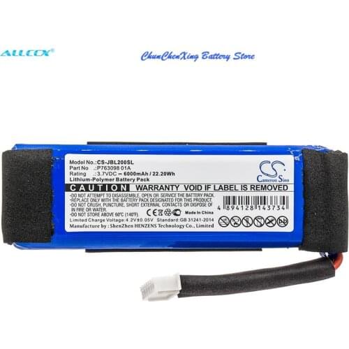 Cameron Sino 6000mAh Battery P763098 01A for JBL Link 20