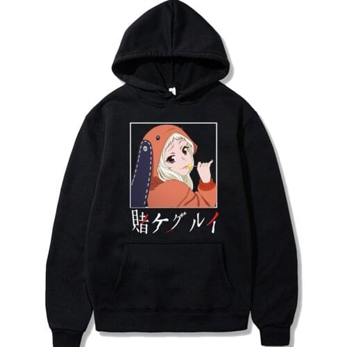 Anime Yomoduki Runa Cosplay Hoodie Fashion Kakegurui Compulsive Gambler Costume Printed Casual Sweatshirts