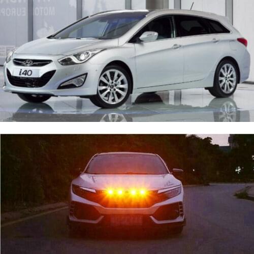 Car Accessories Grille Light Lamp For Hyundai Grandeur i10 i20 i40cw Matrix Santa Fe creta Sonata Terracan Veloster Trajet