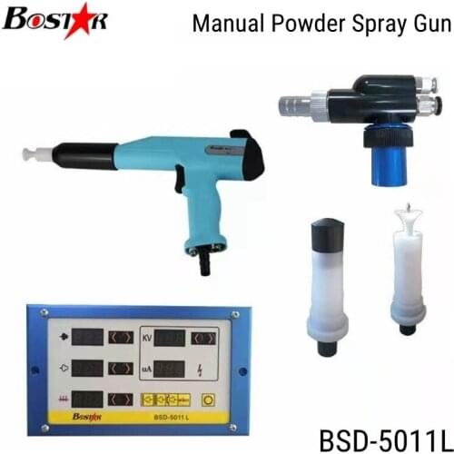 BOSTAR BSD-5011L Manual Electrostatic Powder Spray Gun,Portable Plastic Powder Coating System Metal Workpiece Spray Machine