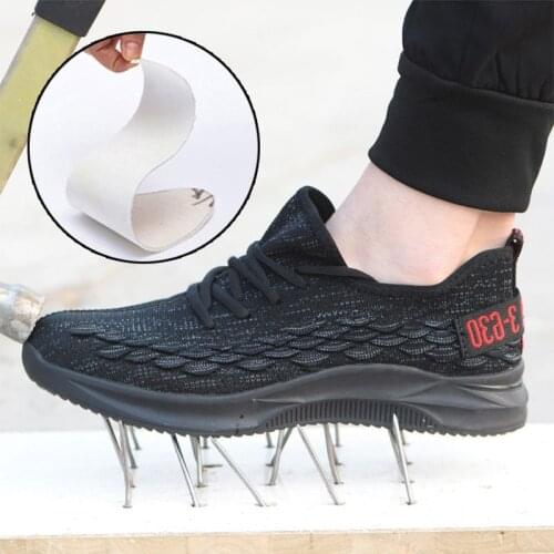 Brand Work Shoes Men Safety Shoes Steel Toe Puncture Proof Work Boots Unisex Air Mesh Breathable Sneakers Male Industrial Shoes