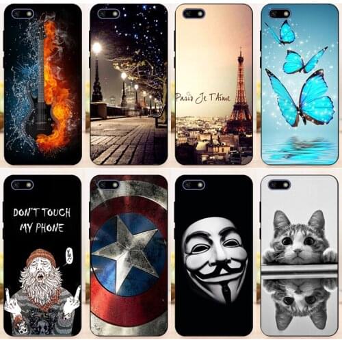 Soft Silicon Back Painting Case for Huawei Honor 7A DUA-L22 5.45 Fashion Floral Pattern Cover for Huawei Honor 7 a 7a 5.45 inch