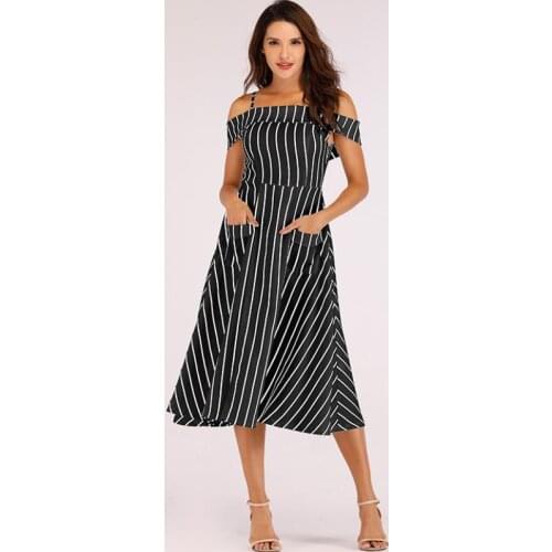 ENLU Sexy Retro stripe Dress Audrey Hepburn Vintage Halter Dress Gothic Pin Up Rockabilly Dress Plus Size Robe