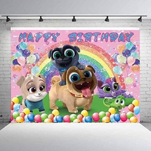 Puppy Dog Pals Background For Girl Birthday Party Supplies Kids Photography Backdrop Dessert Table Banner Photo Booth Decoration