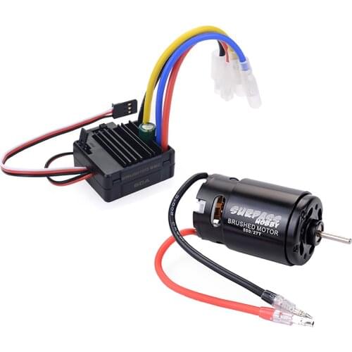 Hot sale WP-1060 60A Waterproof Brushed ESC 550 12T 21T 27T 35T Motor for 1/10 1/12 RC Traxxas Tamiya Redcat RC Car Rock Crawler