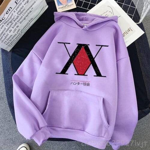 HUNTER X HUNTER Anime Funny Hoodie Harajuku Pullover Rosa Women Casual Student Casua Felpa Pullover Maniche Lunghe