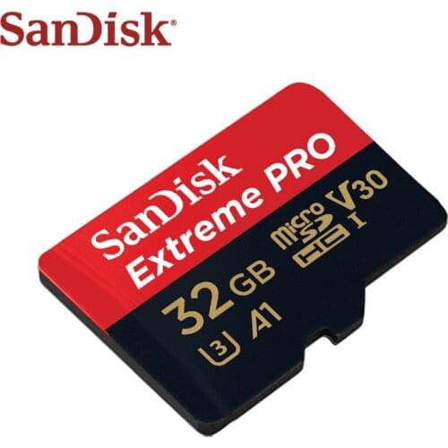 100% Original Sandisk Extreme PRO Card 32GB A1 Class 10 UHS-I U3 Max Speed Reading 100MB/s V30 Micro SD Card Memory Card