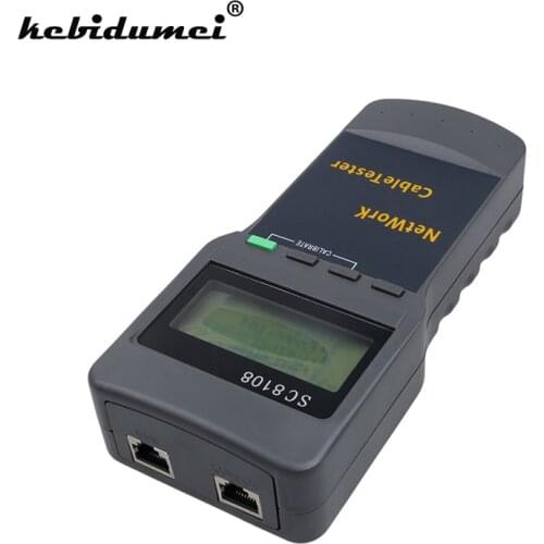 Kebidumei Wireless Network Tester Portable SC8108 Multifunction LCD Meter LAN Phone Cable Tester With LCD Display RJ45 Hot Sale