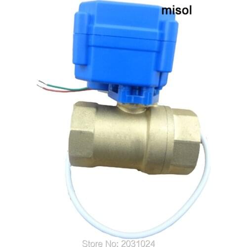 Misol / 10pcs of Motorized ball valve brass, G3/4" DN20 BSP reduce port, 2 way, CR02, electrical valve