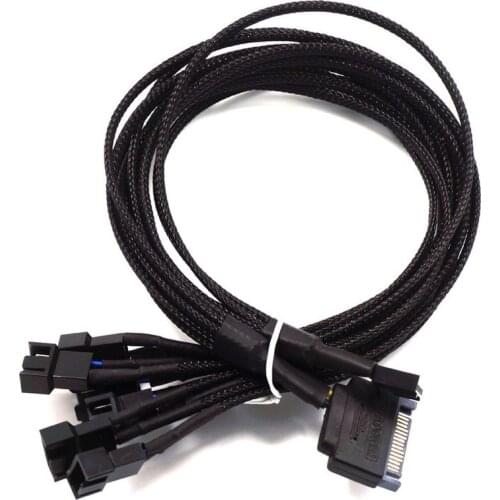 Computer Fan PWM Temperature Control SATA Line One Point Six SATA To 4pin Line One Drag Six Hub Packet Network Production