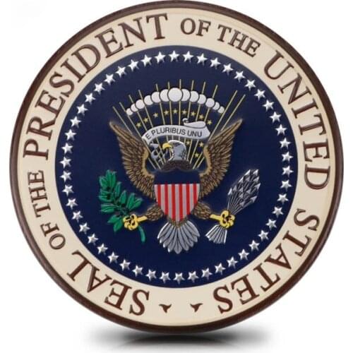 Noizzy U.S. President Badge Car Sticker 3D Metal Automobile Emblem Fuel Tank Trunk Decor Tailgate Styling JDM JEEP Meterial
