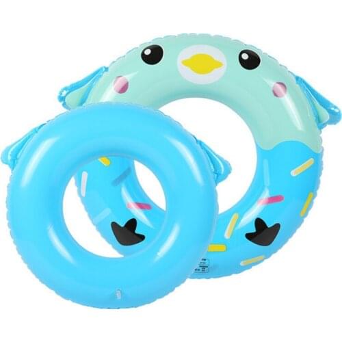 New Childrens Swimming Ring Thickened Inflatable Floating Seat Kid Cartoon Environmentally Friendly PVC Water Toy