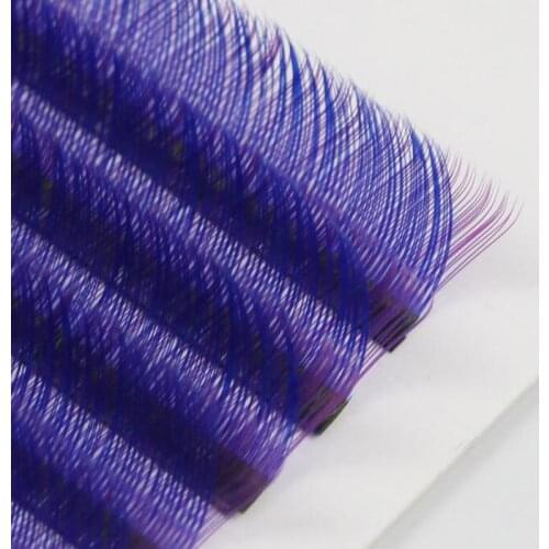 2019 new Blue + purple yy type eyelash extention love net braided y-shaped eye lash color auto flower super soft mink cilia
