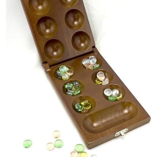 Rubber Wooden African Gem Chess Puzzle Board Game Adult Thinking Toy