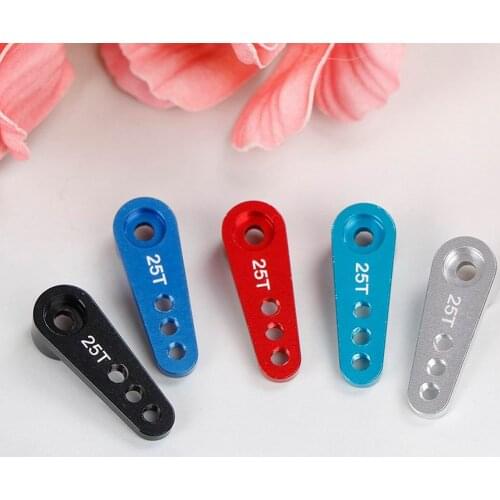 Aluminum 25T Steering Servo Arm Horn Black/Red/Blue Color for RC Car Crawler Large Torque Digital Coreless Servo parts