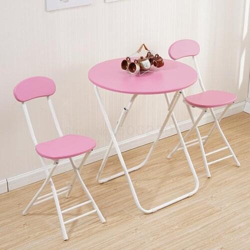 Folding Table, Small Household Rental Room, Round Table, Portable Modern Simple Table Net, Red Simple Table