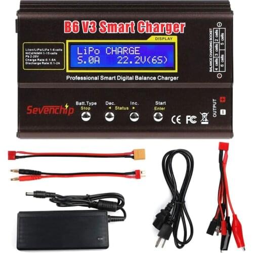 IMAX B6 V3 80W 6A Battery Charger Lipo NiMh Li-ion Ni-Cd Digital RC Lipo Balance Discharger 15V 6A Adapter