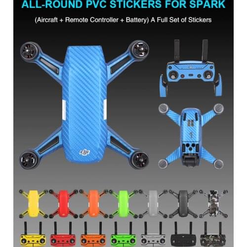 Sunnylife Waterproof PVC Stickers Camouflage Decals Spark Remote Controller Battery Skin Wrap for DJI SPARK Drone Accessory