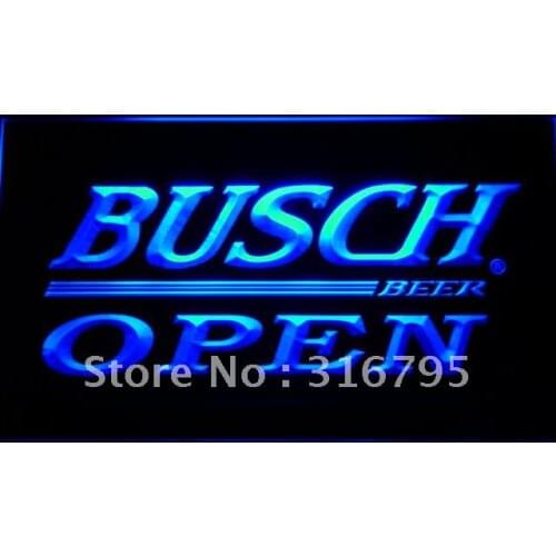 045 Busch Beer OPEN Bar LED Neon Light Signs with On/Off Switch 20+ Colors 5 Sizes to choose