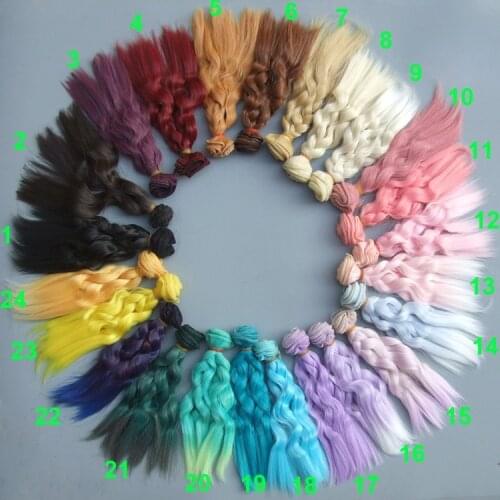 1 piece 15cm curly wavy doll wigs /SD AD bjd doll diy Hair for blyth BJD doll