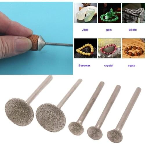 URANN 10pcs Diamond Grinding Heads 0.5~16mm Q Sanding Needles Burrs Bur Bit for Dremel Accessories