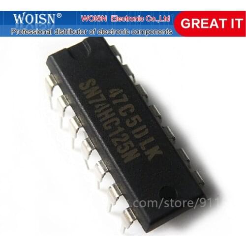 10PCS SN74HC125N SN74HC125 DIP14 DIP 74HC125N 74HC new original In Stock