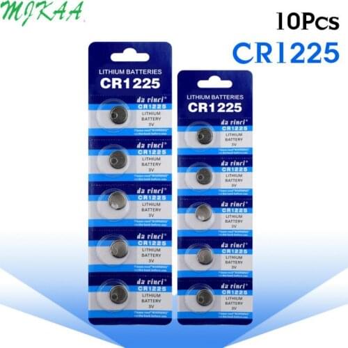 10pcs/pack CR1225 Button Batteries LM1225 BR1225 KCR1225 Cell Coin Lithium Battery 3V CR 1225 For Watch Electronic Toy Remote