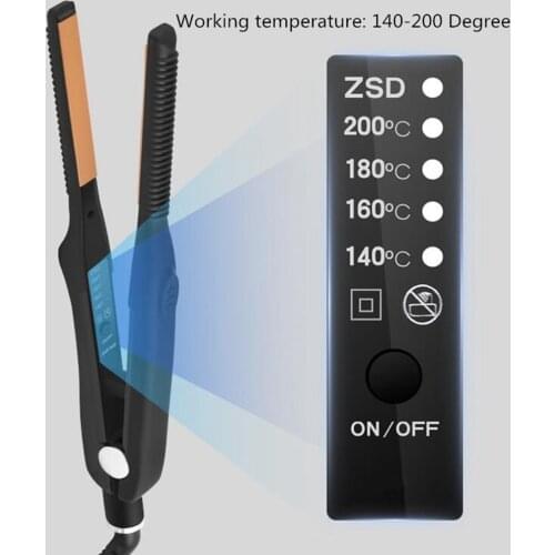 3/10 Inch Mini Hair Straightening 2 In 1 Hair Straightener Hair Curler Iron Professional Small Flat Iron Men Beard Straightening