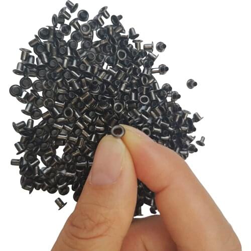 600pcs small Brass Eyelet with Washer Leather Craft Repair Grommet Round Eye Rings For Shoes Bag Clothing Leather Belt Hat