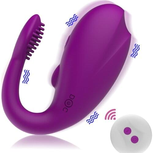 7 Modes U Type Vibrator for Couples G-Spot Stimulate Wireless Remote Silicone Dildo Panties Female Masturbate Sex Toy for Adult