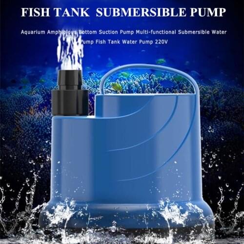 220V Aquarium Amphibious Bottom Suction Pump Multi Functional Submersible Water Pump Fish Tank Fountain Water Filter