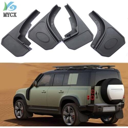For Land Rover Defender 110 2020 2021 Car styling ABS Plastic Black Car Front Rear Mudguard Splash Guards Fender Car Accessories