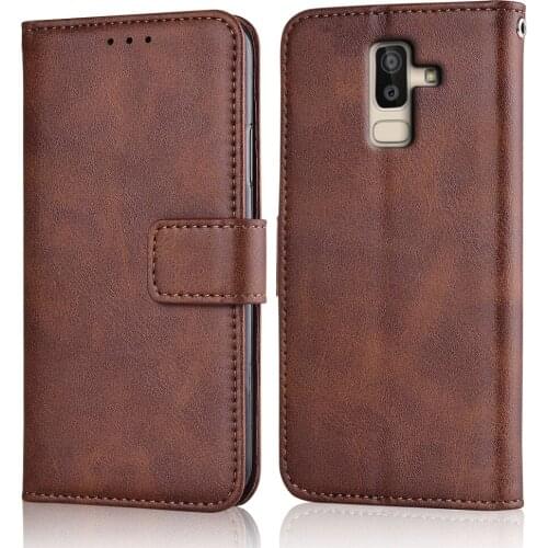 Flip Leather Wallet Case for On Samsung Galaxy J8 2018 J810 J810F SM-J810F Case Back Cover Case For Samsung J8 2018 Phone Cover