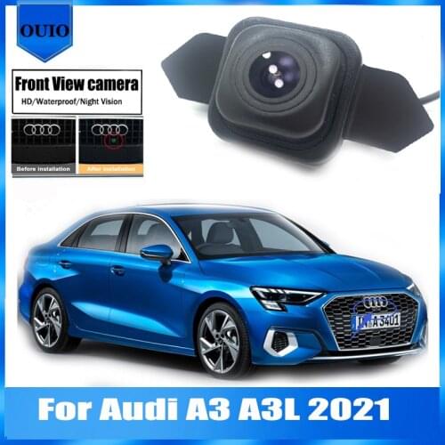 HD Car Front View camera | for Audi A3 A3L 2021 Night Vision / waterproof Front Camera / Parking LOGO Front Camera