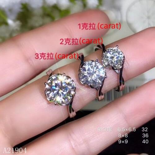 KJJEAXCMY boutique jewelry 925 sterling silver inlaid Mosang diamond female ring refers to With