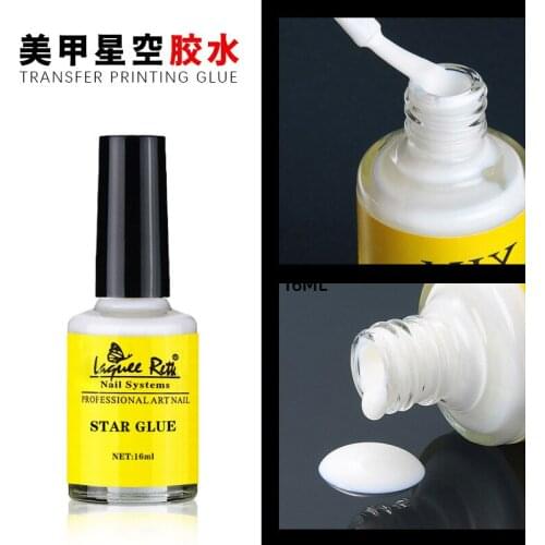 16ml Nail Art Glue For Foil Sticker Colorful Glass Starry Sky Transfer Sticker Adhesive Nail Polish Gel Manicure Decoration Tool