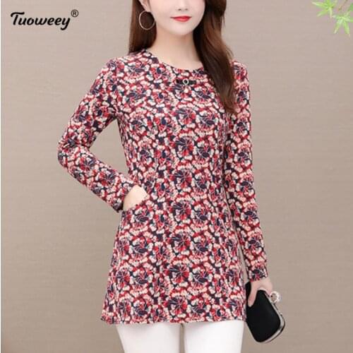 Korean tunic Summer style 5XL Women Blouses long Sleeve Loose Oversized Shirt o-neck Blouse Women Plus Size Clothes Tops