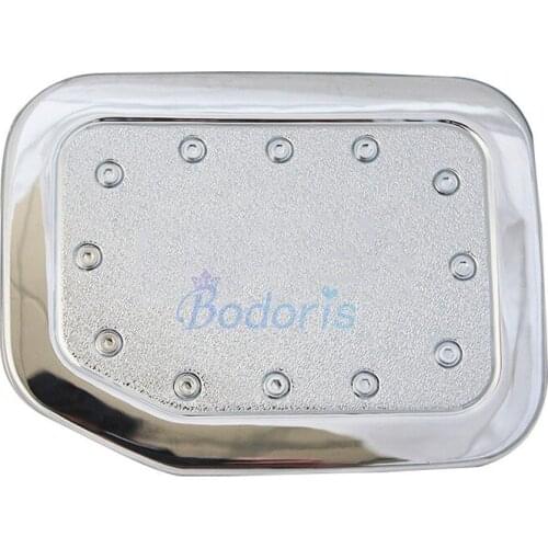 Fuel Tank Cover Gas Box Protective Moulding Cap Chrome Panels For Toyota Land Cruiser Autana 4500 FJ80 1992-2008 Auto Accessory