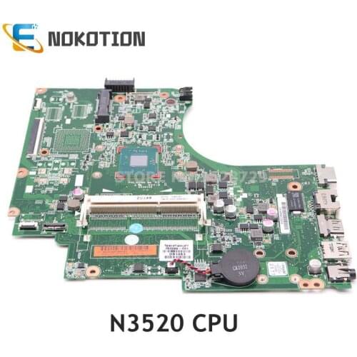 NOKOTION 753099-501 753099-001 Laptop Motherboard For HP 15-D Main Board N3520 CPU works