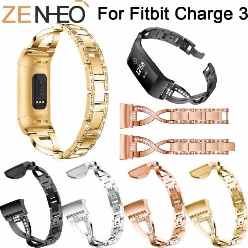 Metal Band For Fitbit Charge 3 Fitness Tracker WatchBand Stainless Steel Bracelet Replacement Band For Fitbit Charge 3 Bracelet