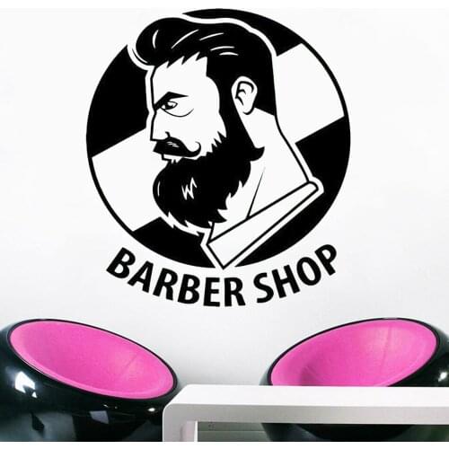 Hairdressing Salon wall Vinyl Sticker Barbershop Wall Decal Window decor removable wall art mural posterHJ1167