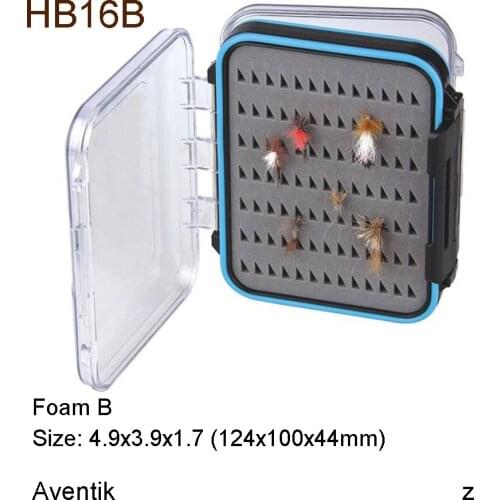 Aventik Plastic Waterproof fly fishing Double Side Clear Slit Foam fly Fishing Box FLY BOX Tackle Case Box free shipping