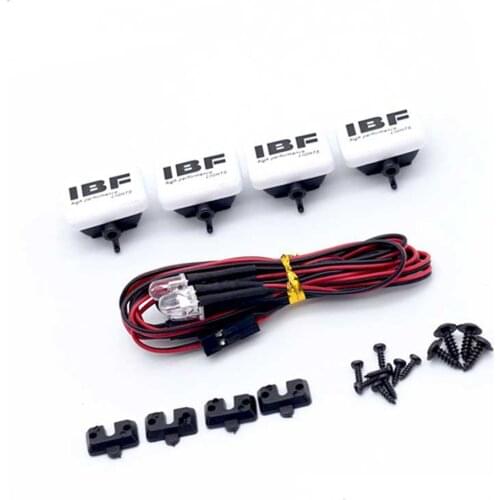 Durable IPF Square Lampshade LED Spotlight DIY Lamp Cup Modification Kit for 1/10 RC Crawler Car Upgrade Parts