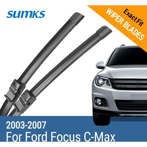 SUMKS Wiper Blades for Ford Focus C-Max 26"&19" Fit Side Pin Arms 2003 2004 2005 2006 2007
