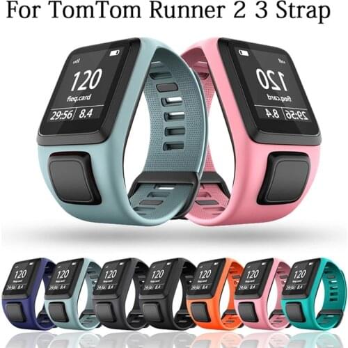 Silicone Watch Band For Tomtom4 Runner 3 Bracelet For Tomtom Watch Strap Replacement Wristbands For Tom Tom Runner 2/Spark Music