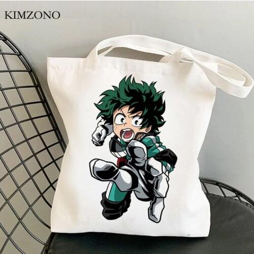 My Hero Academia shopping bag recycle bag bolsa bolsas de tela bolso reusable grocery bag fabric woven custom