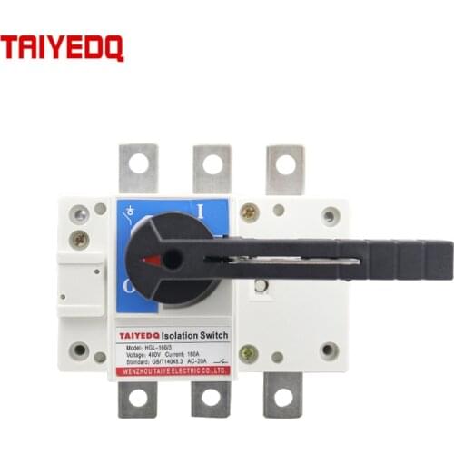 Three-Phase Four-Wire Low-voltage Load Isolation Switch Cabinet Operation 3/4P Changeover Switch 160A
