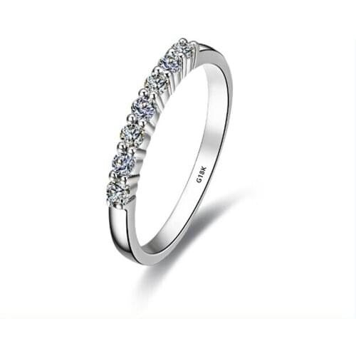 Luxury 18Karat white gold Sweet Popular Diamond ring 0.5carat Fine Diamond wedding ring All-match band for women