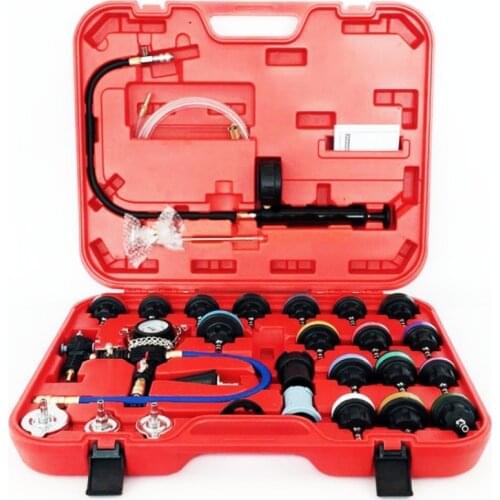 28pcs Universal Radiator Pressure Tester Kit Cooling System Tester Water Tank Leakage
