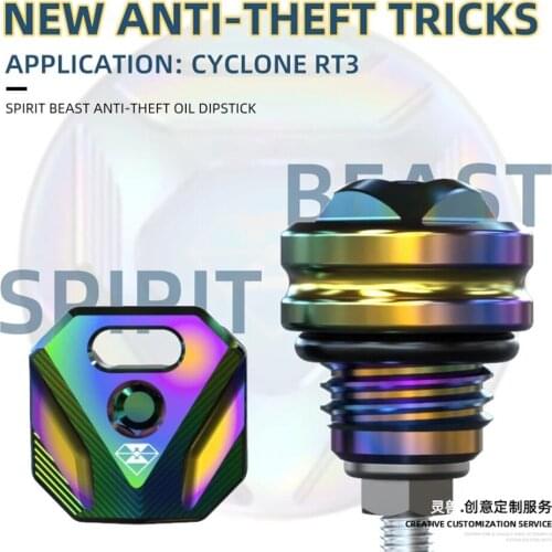 Spirit Beast Motorcycle anti-theft engine dipstick Modification Replacement Oil Dipstick For CYCLONE RT3 ZS250T-3